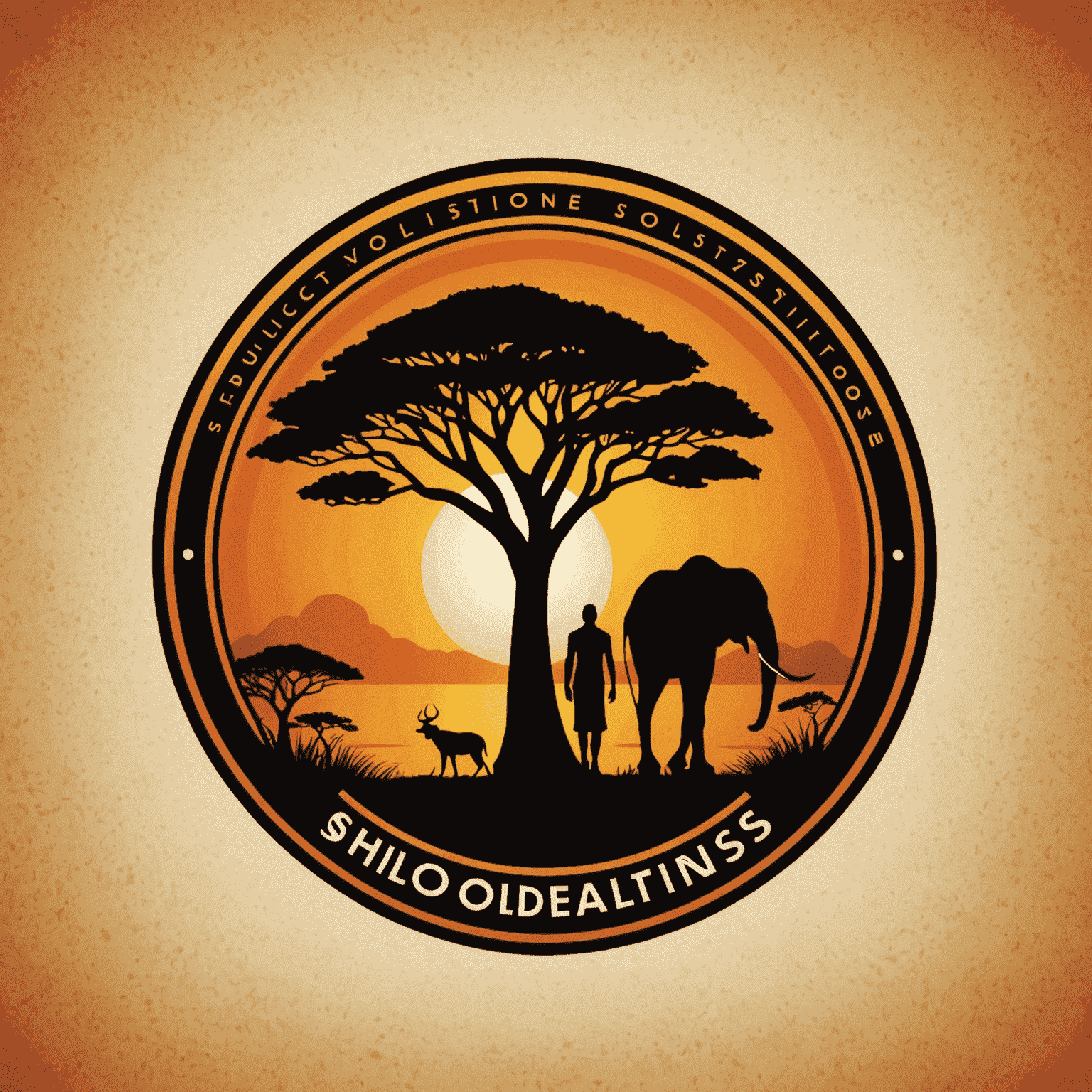 ShosholozaSolutions logo featuring a stylized African sunset with IT-related symbols