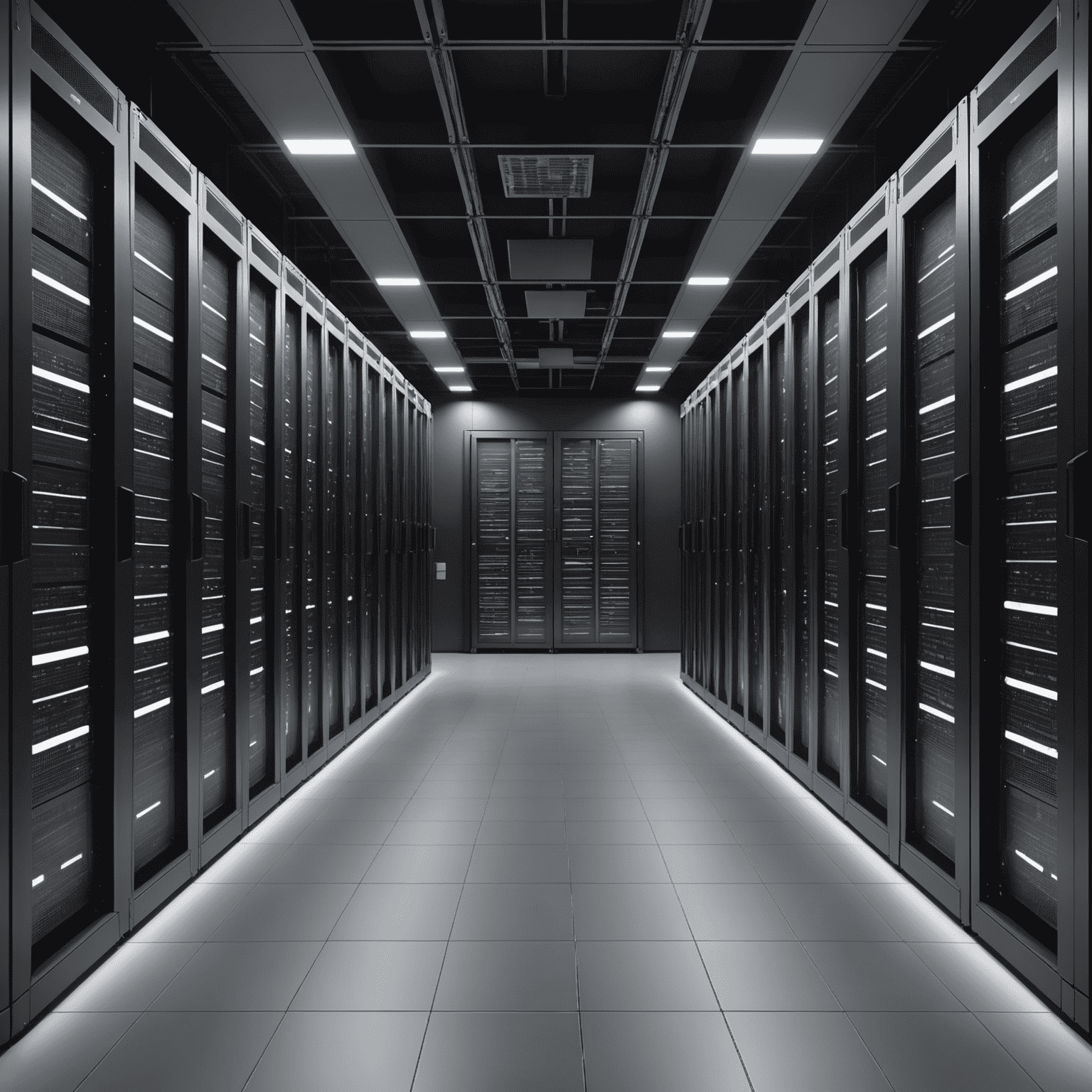 A modern data center with rows of servers, representing secure and scalable cloud infrastructure for South African businesses